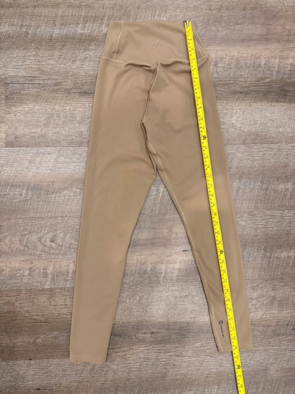 Adidas Women’s Beige AEROREADY High-Rise 7/8 Leggings XS AdiSOFT Yoga Workout